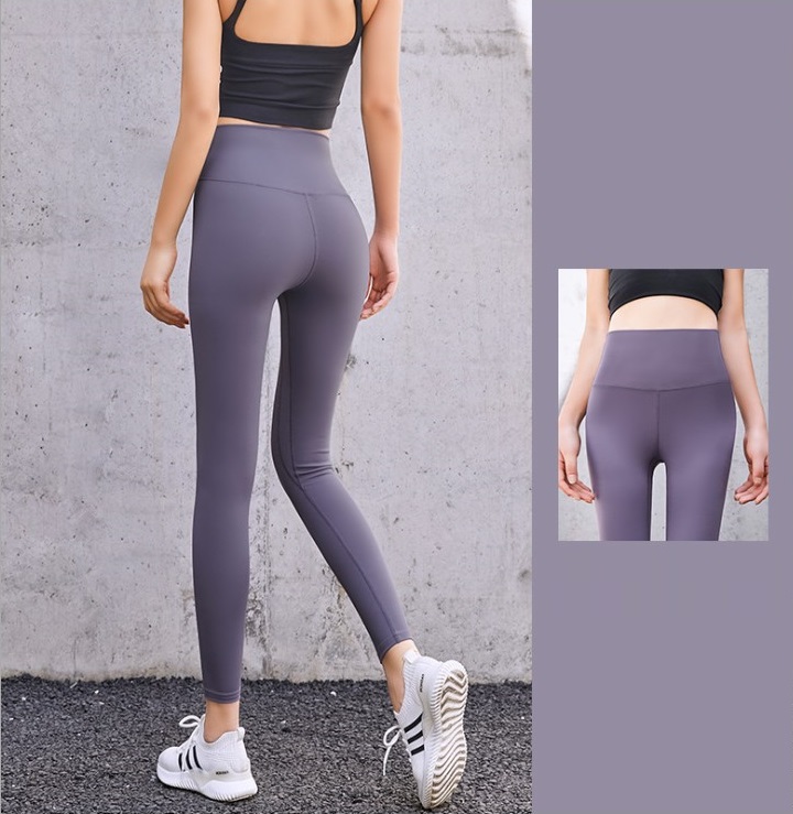 Quần Tập GYM Nữ Cạp Cao Nâng Mông Nịt Bụng - Quần Dài Tập YOGA Nữ Cạp Cao GYM FASHION - tím - 2XL