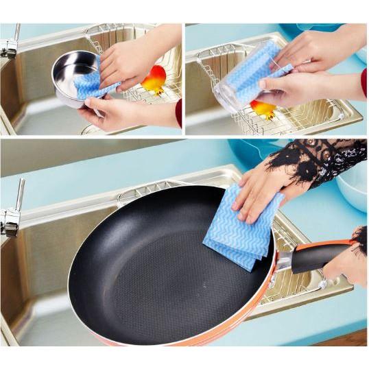 Cuộn khăn vải không dệt lau nhà bếp đa năng 21x20cm