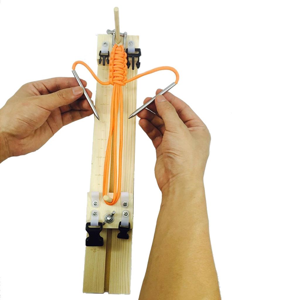 Adjustable Paracord Jig Bracelet Maker Braiding Weaving DIY Craft Tool Kit Style