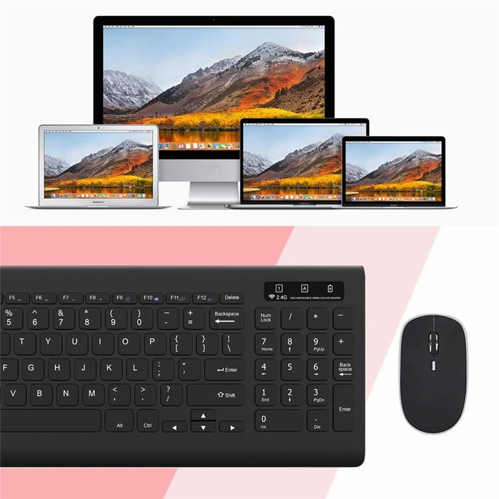 Wireless KeyBoard + Cordless Mouse Desktop Combo Set For PC Laptop