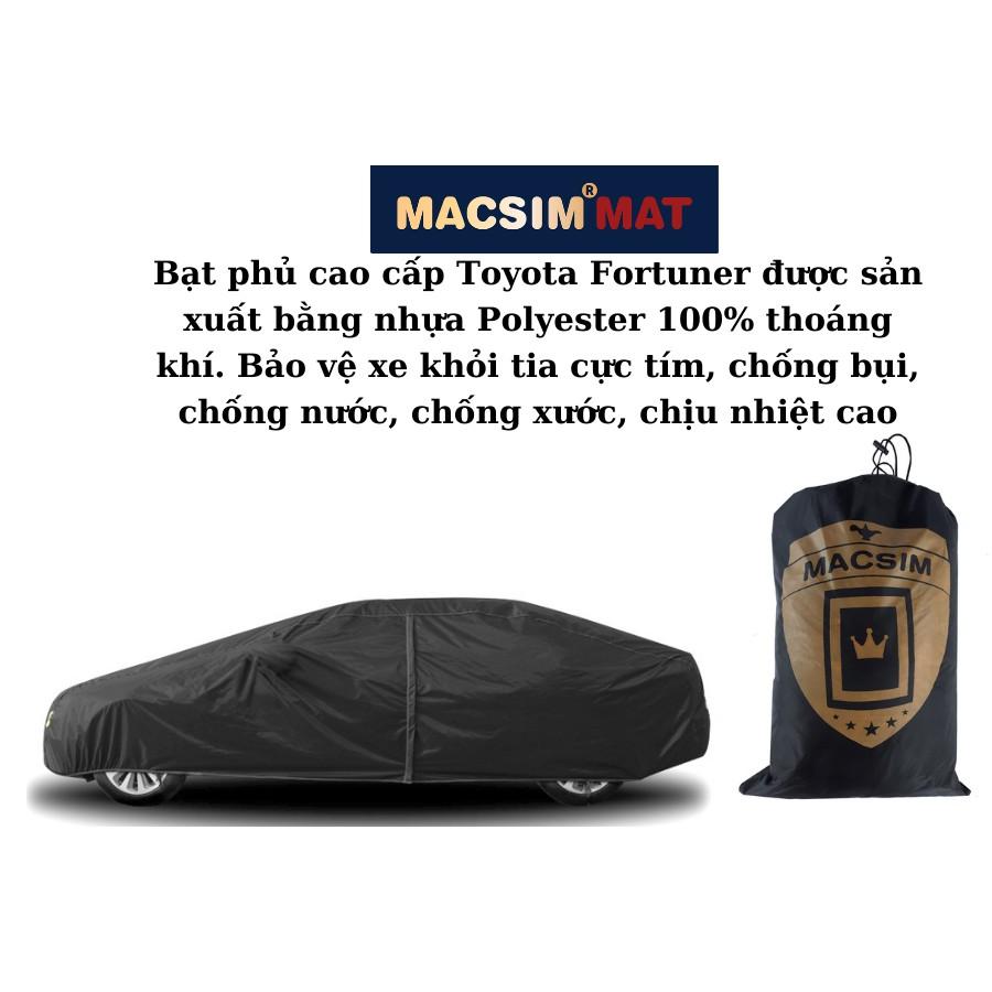 Bạt phủ cao cấp ô tô Toyota Innova nhãn hiệu Macsim sử dụng trong nhà và ngoài trời chất liệu Polyester - màu đen và m