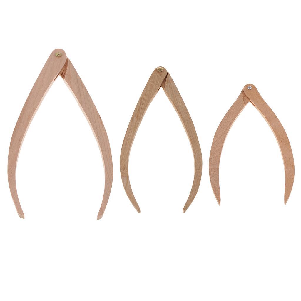 3x Wooden Caliper Distance Diameter Measuring Tool for Clay Pottery Ceramic