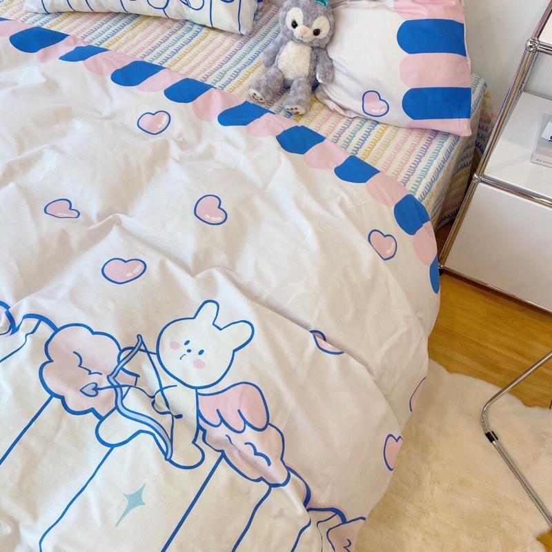 Set Cotton Living Hàng Nhập Khẩu Cao Cấp 4 Món Thỏ Mây