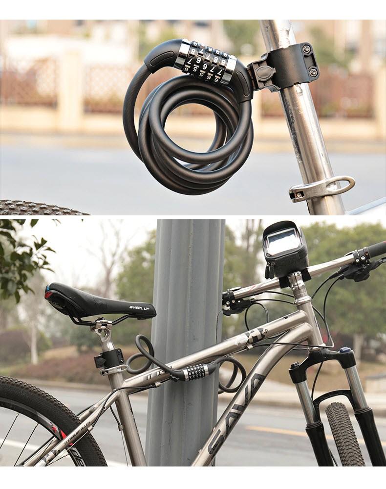Khóa dây xe đạp 5 số dài 1,2m