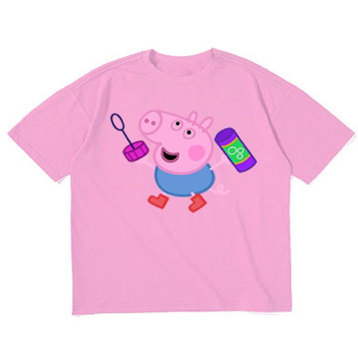 Áo thun bé trai form rộng in hình PEPPA PIG - ATBT06