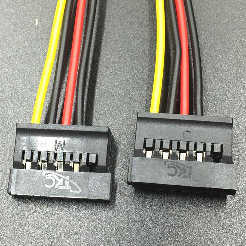 4 Pin Molex IDE to 2 Serial ATA Hard Driver Power Cable SATA Y Splitter Dual Hard-Drive-Disk Extension Cord Adapter Connector