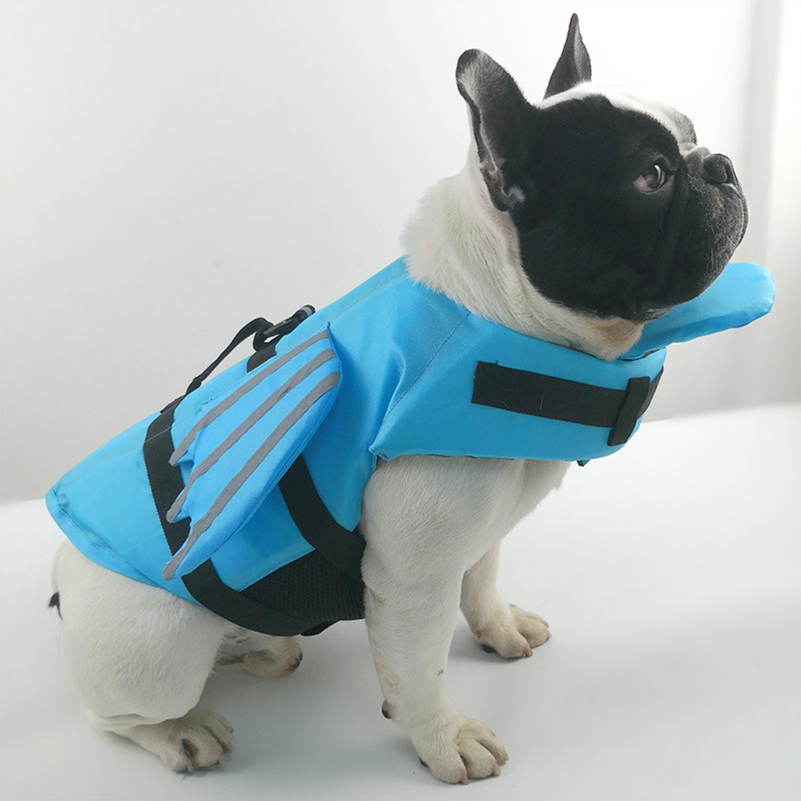 Dog Jacket, Reflective Pet Life Preserver, Dog Lifesaver Vest, with Handle,