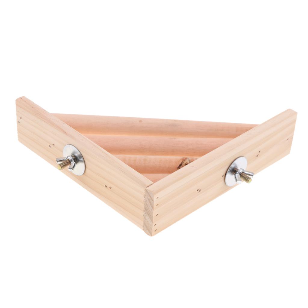 Pet Chinchilla Squirrel Parrot Toy Bird Perch Platform Stand Corner Cage Raw