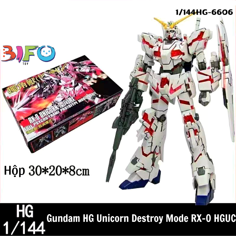 Mô Hình Gundam HG Unicorn Destroy Mode RX-0 HGUC 100 6606 1/144 High Grade Đồ Chơi Lắp Ráp Anime