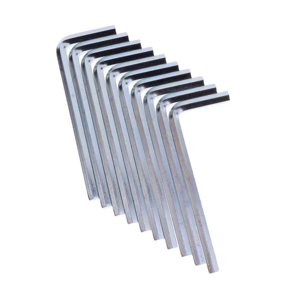 5x10 Pieces Sturdy 4mm Hexagonal Inline Roller Skate L-shape Wrench Hex Tool