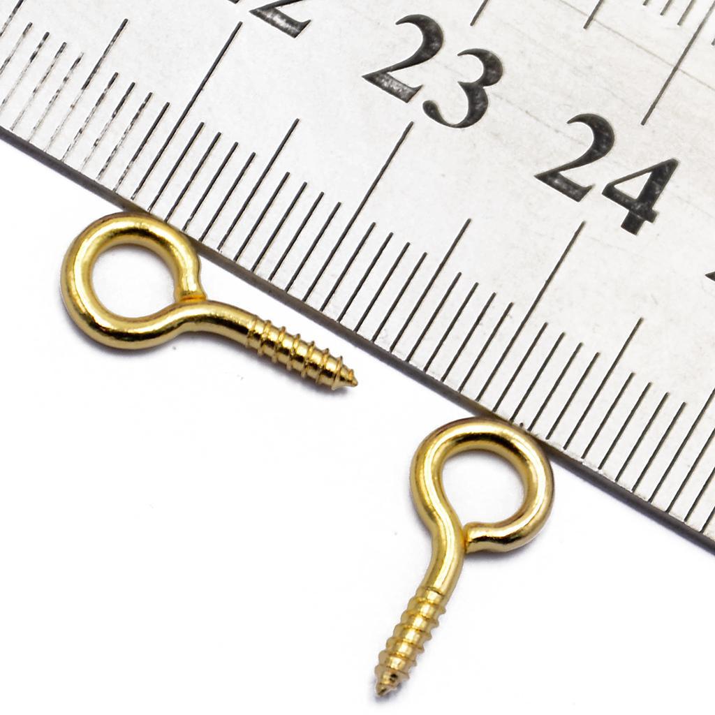 200 Pieces Mixed Tiny Screw Eye Pin Peg Tail Jewelry Making Findings Craft