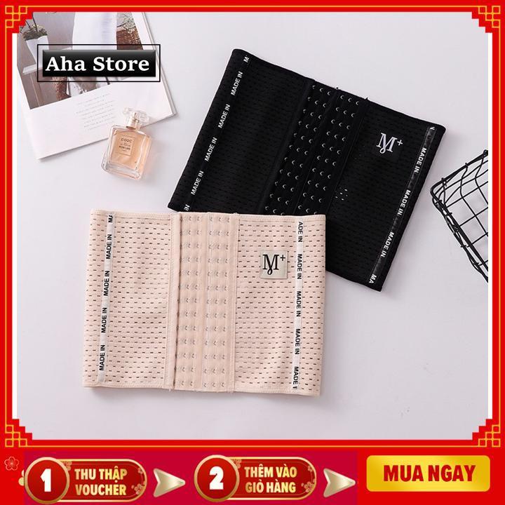 Đai Gen Nịt Bụng M+ Giảm Béo, Giảm Eo, Giảm Mỡ, Định Hình Tạo Vòng Eo Thon Gọn 4 Thanh Chống Cuộn