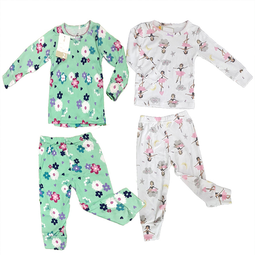 Bộ quần áo cotton bé gái size 1-5 (Giao mẫu ngẫu nhiên)