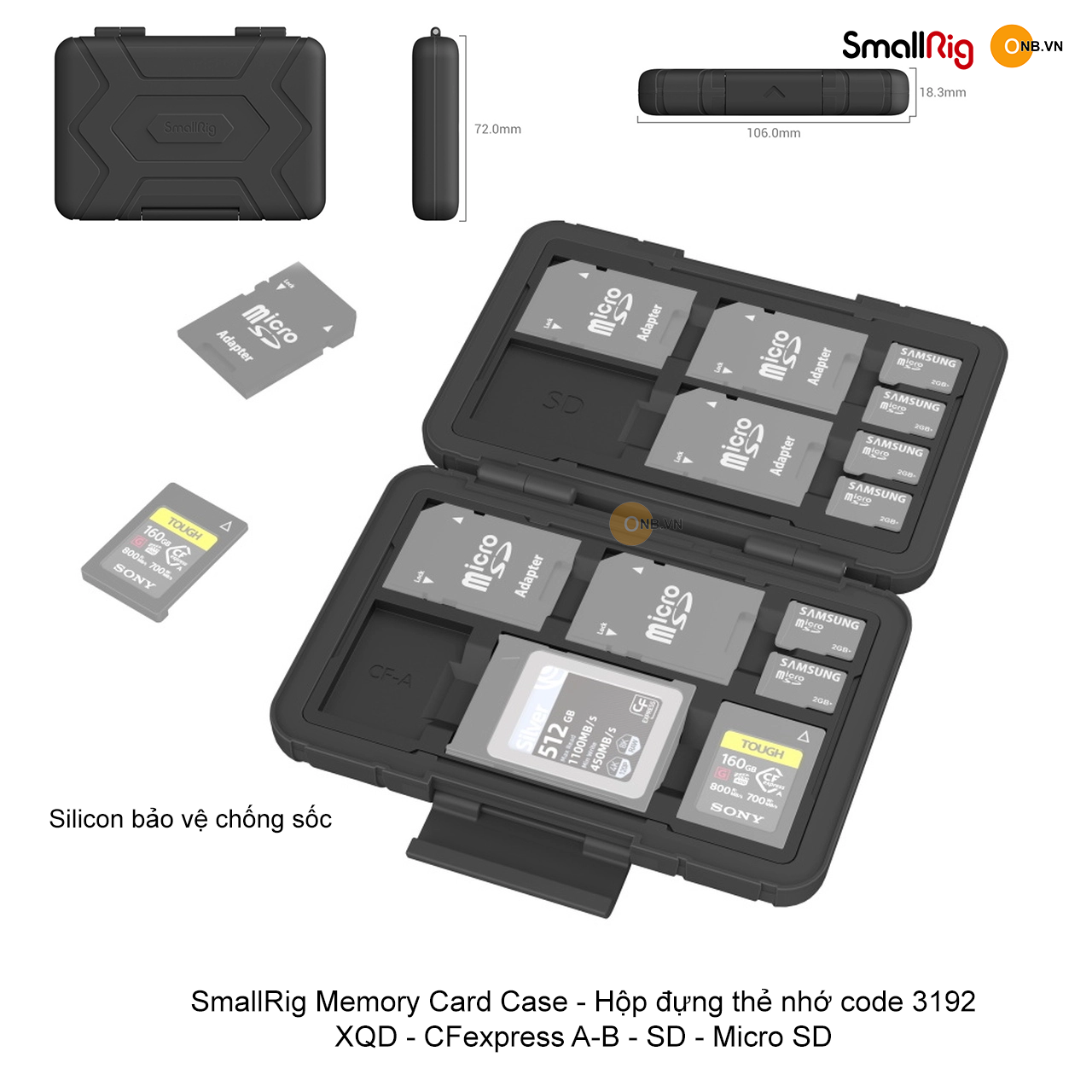 SmallRig Memory Card Case - Hộp đựng thẻ nhớ code 3192