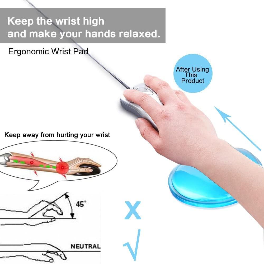 Mềm Mại Chuột Silicone Cổ Tay Miếng Lót Lạnh Tay Gối Đệm Bàn Phím Hỗ Trợ Cổ Tay, Công Thái Học