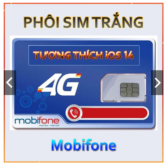 Phôi sim 4G MobiFone - Thay IOS 14 Không bị nóng máy ( HÀNG CHÍNH HÃNG)