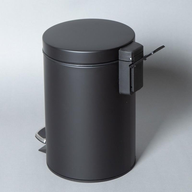 Thùng rác inox,thùng rác inox đạp chân 5l đen