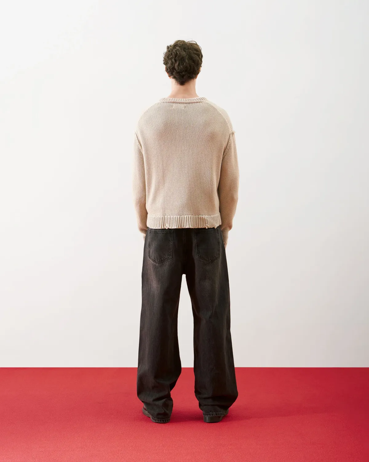 Quần Denim Nam Dark Grey Ống Đứng Form Straight - ROUTINE 10F25DPA035