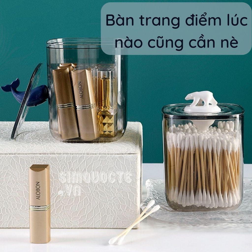 Hộp đựng bông tẩy trang đa năng con vật dễ thương