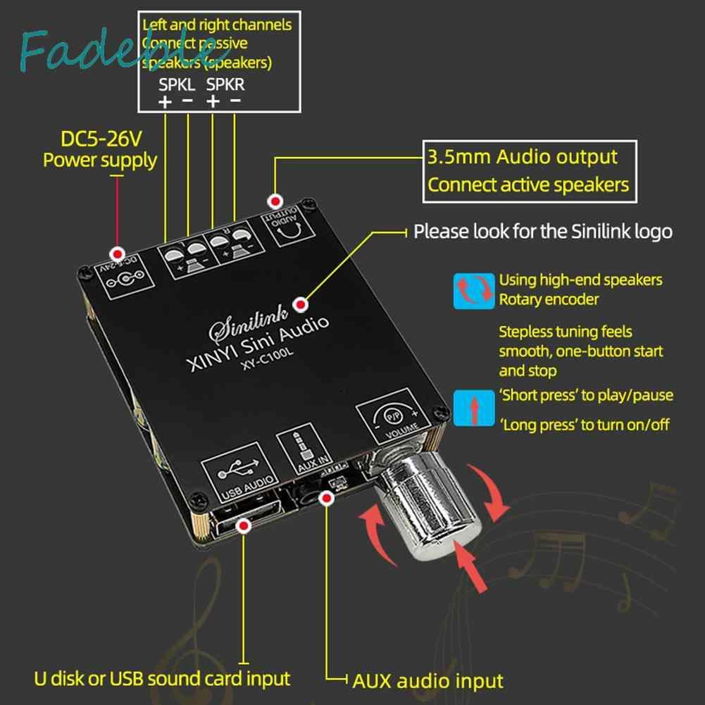 Bảng Mạch Khuếch Đại Âm Thanh Bluetooth XY-C100L 100Wx2