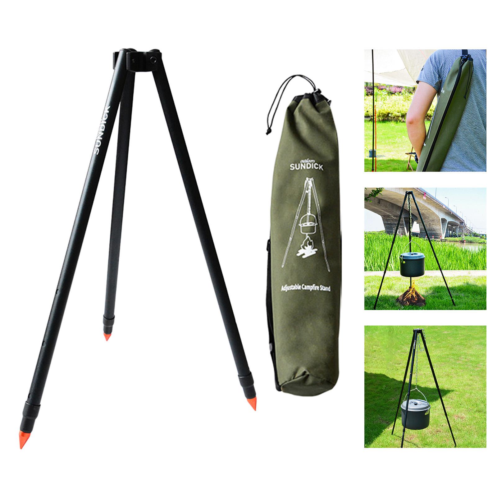Camping Grill Tripod Outdoor Hanging Cooking Pot Stove Holder Picnic Tools