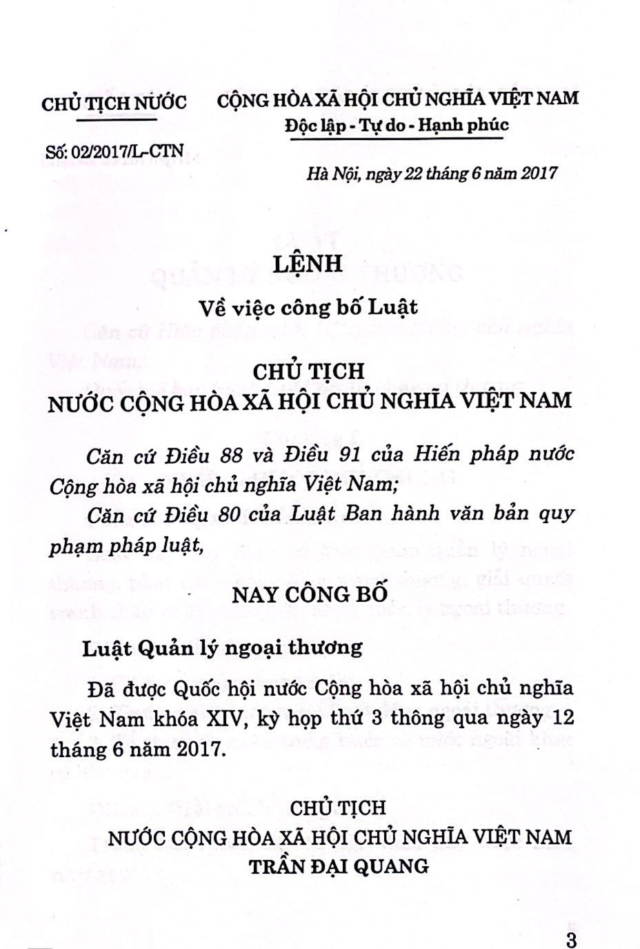 Luật Quản lý ngoại thương