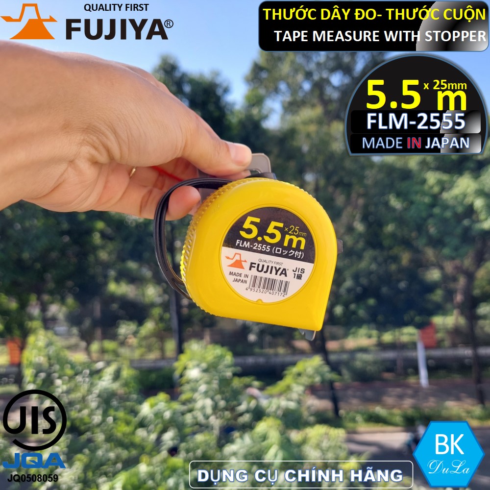 [Hàng SX tại Nhật] Thước dây- Thước cuộn 25mm 5.5M Fujiya FLM-2555 GENUINE- Made in Japan