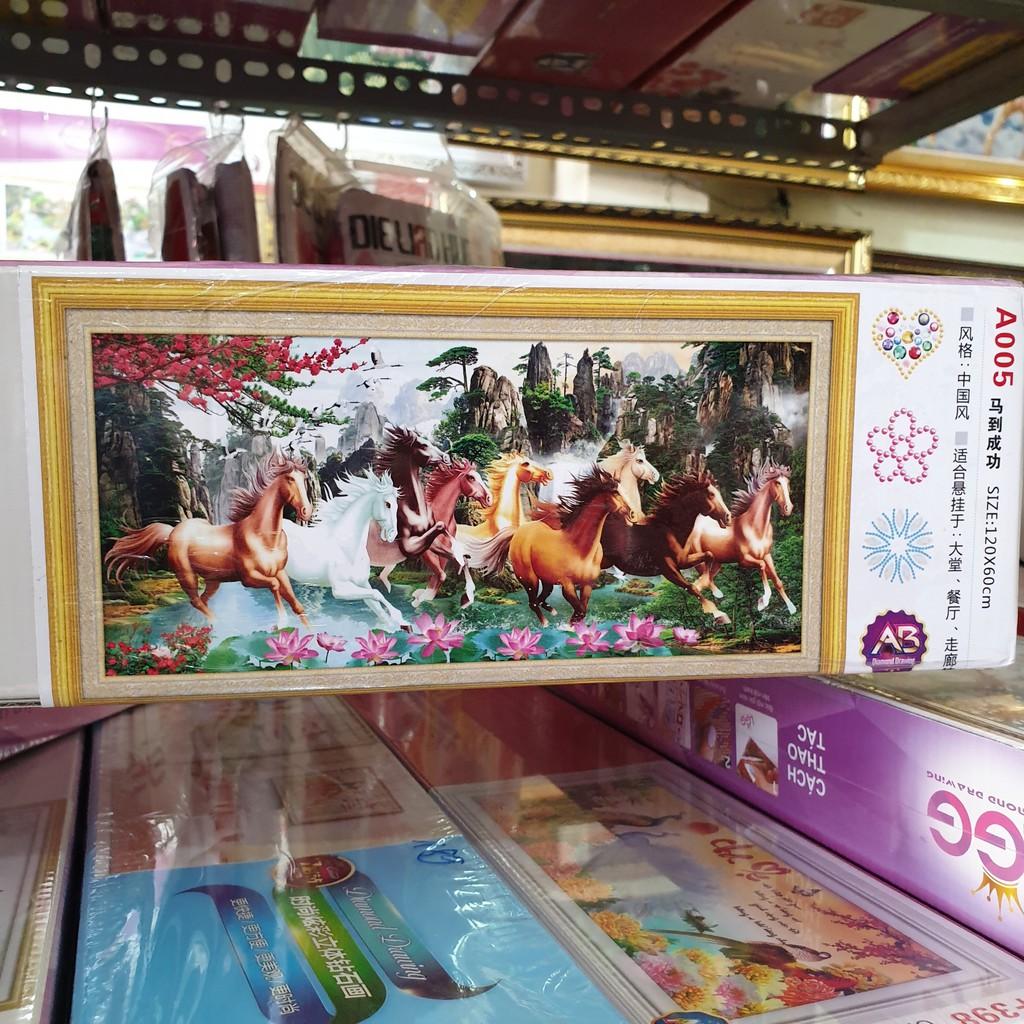 Tranh Đính Đá MÃ ĐÁO THÀNH CÔNG . Kích Thước: 1m2 x 60cm
