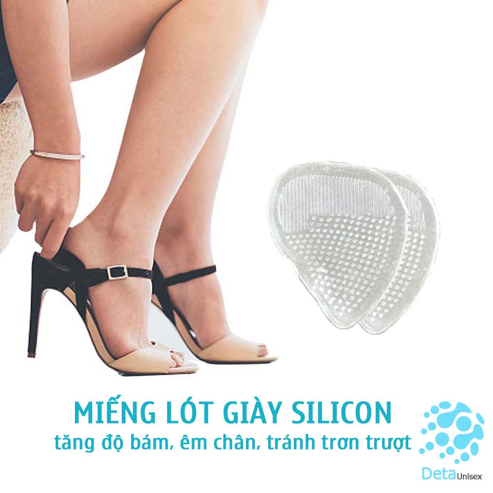 Miếng Lót Giày Silicon Siêu Mỏng Giúp Giảm Đau, Chống Trơn Do Ra Mồ Hôi Chân Detunisex - LGS1