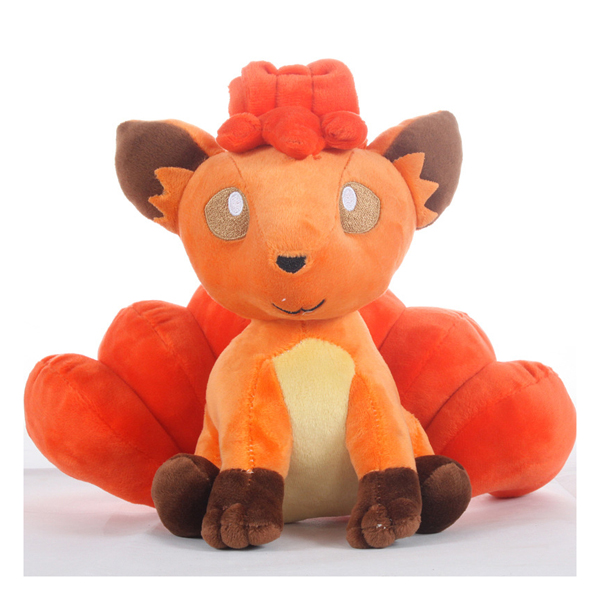 Gấu Bông Pokemon Vulpix - Cáo Cam 6 Đuôi (30 Cm) Gb132 (Tặng 1 Móc Khóa Dây Da Pu Đính Đá Lấp Lánh)