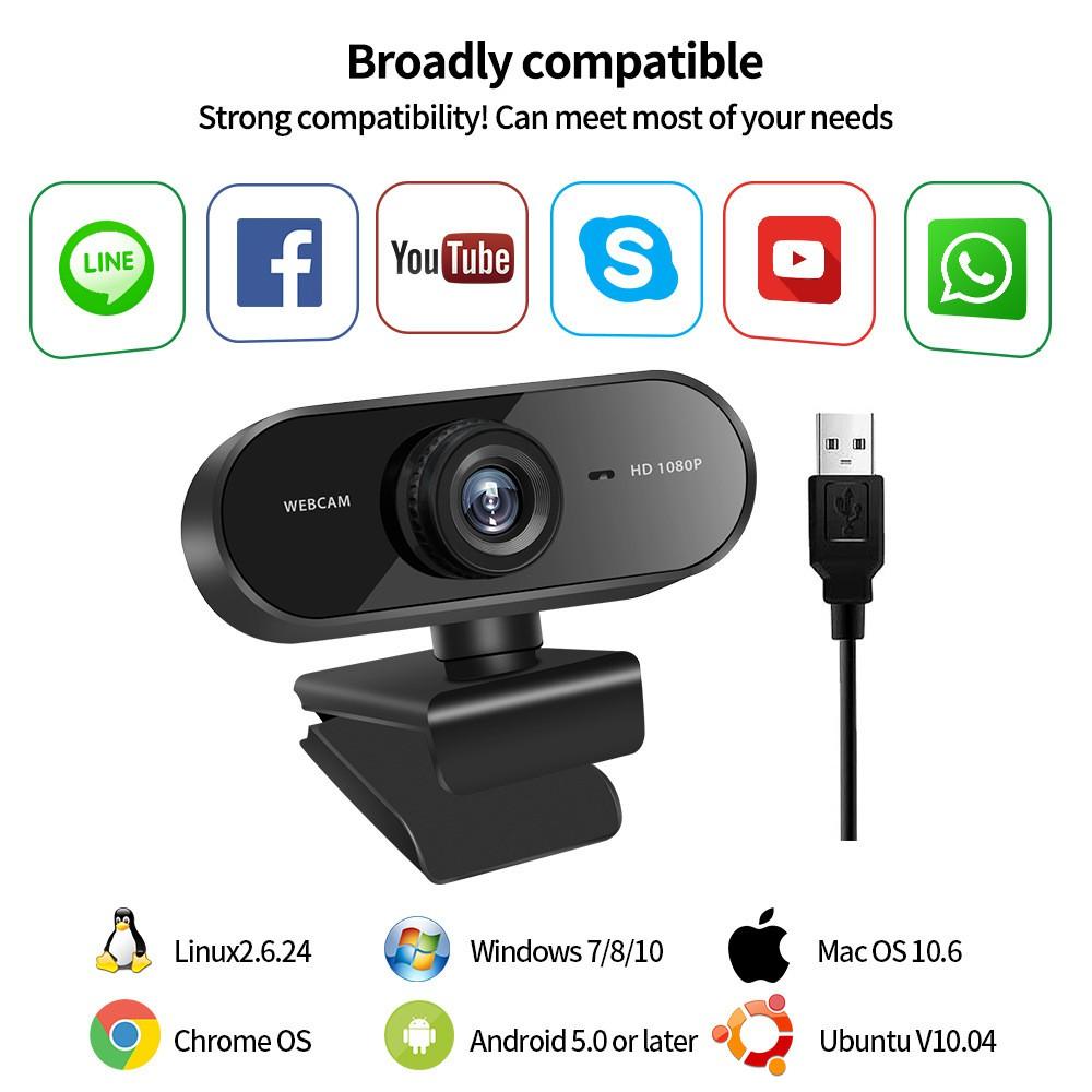 Webcam máy tính mini có mic full hd 1080p - web cam usb camera pc laptop livestream học zoom online,webcam kẹp màn hình