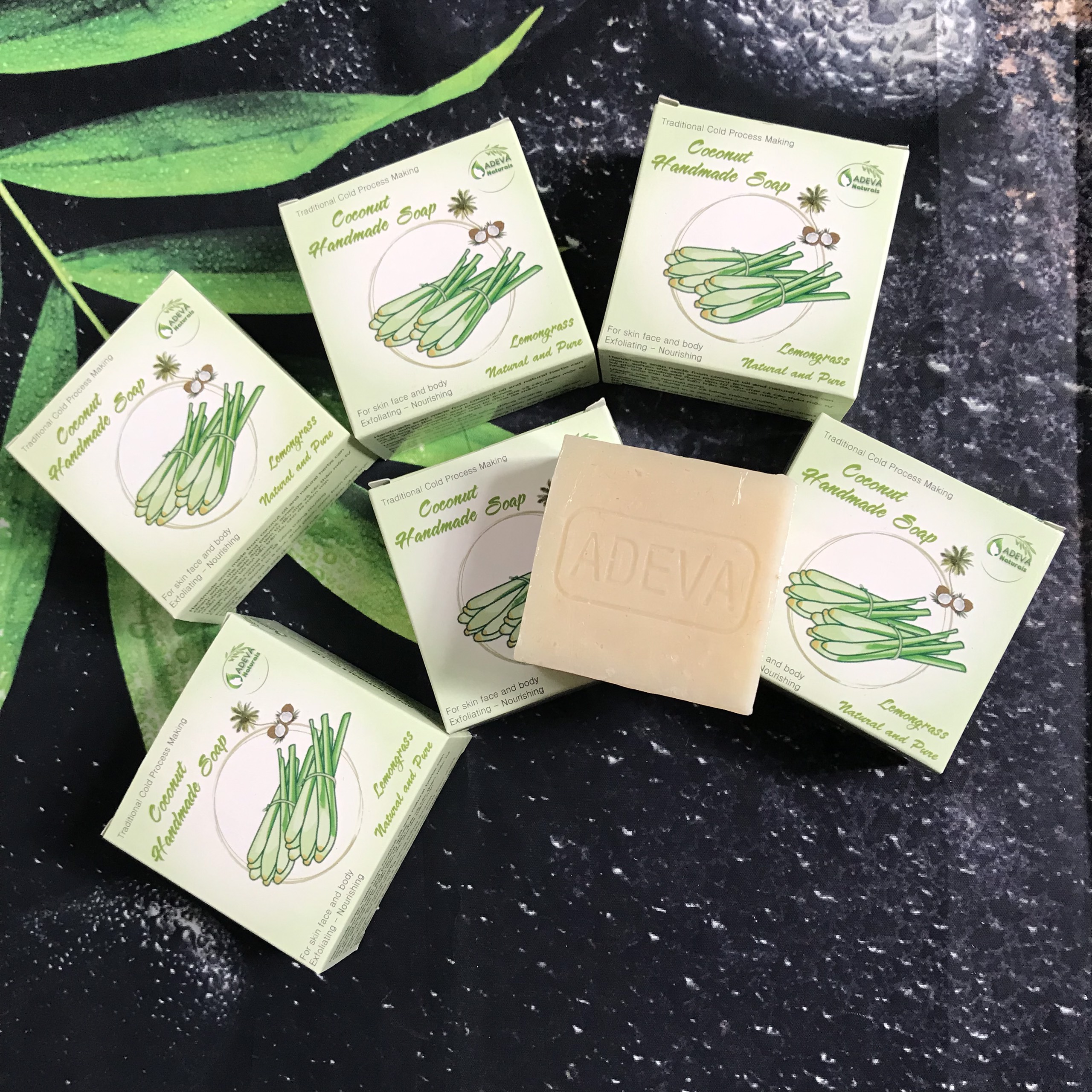 Xà phòng handmade Sả - Set 6 soap Adeva Naturals