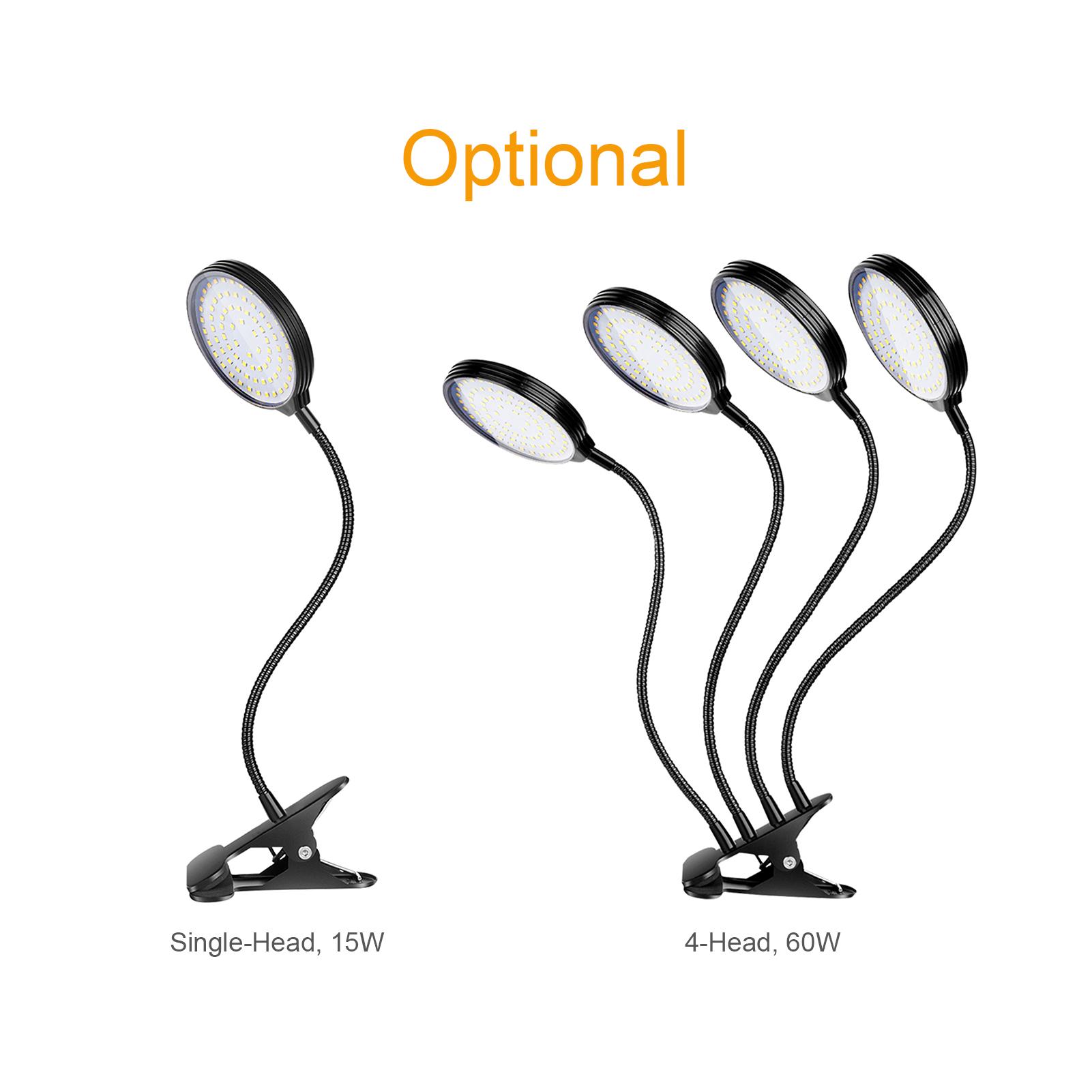 Đèn LED tạo ánh sáng tự nhiên cho cây trồng trong nhà 15-60W, có chế độ hẹn giờ