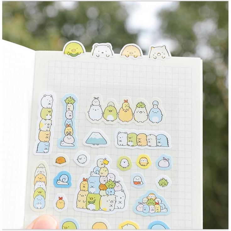 Miếng sticker hình dán cute trang trí dán sổ, dán laptop, dán mũ bảo hiểm siêu xinh