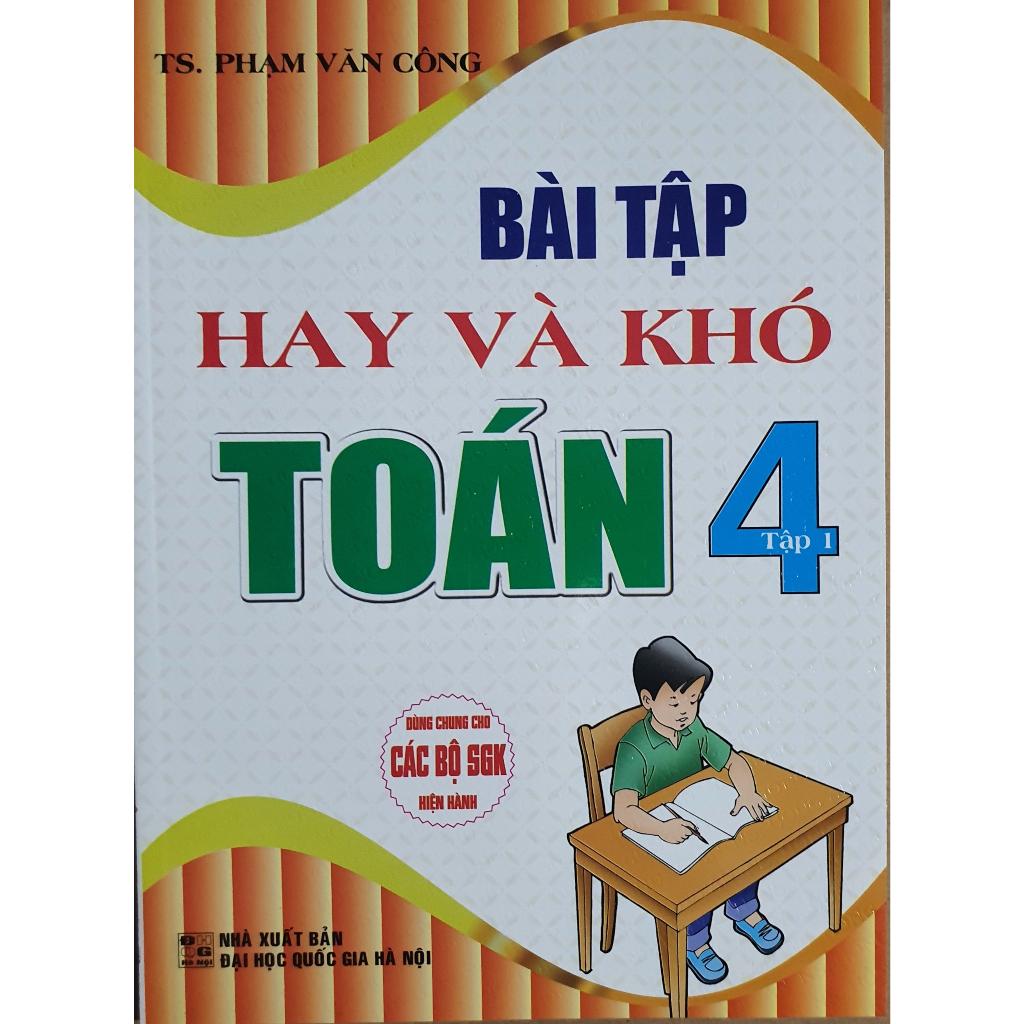 Sách - Combo Bài Tập Hay Và Khó Toán 4 - Tập 1 + Tập 2 HA-MK