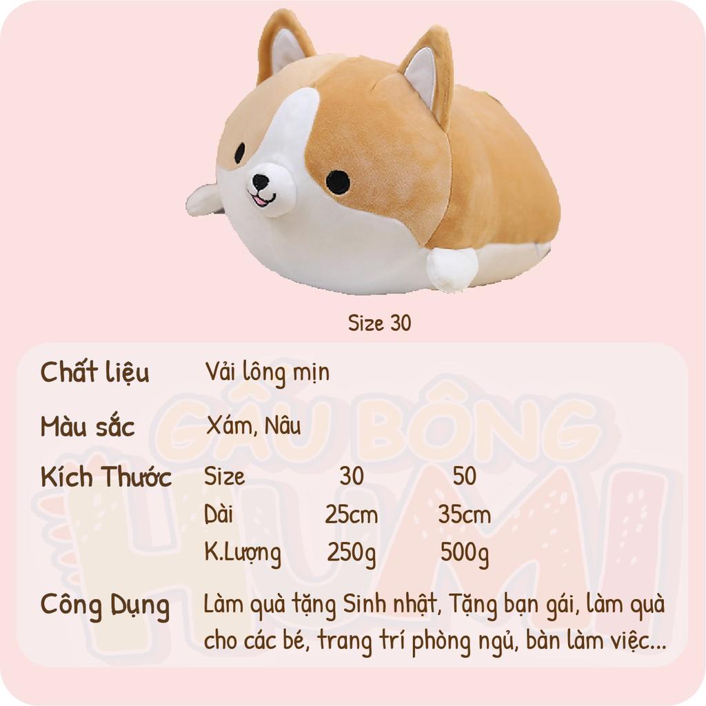 Corgi Bông Nhỏ Dễ Thương Cao Cấp Cute Đẹp Siêu Mềm Size 30 - 50 - HUMI