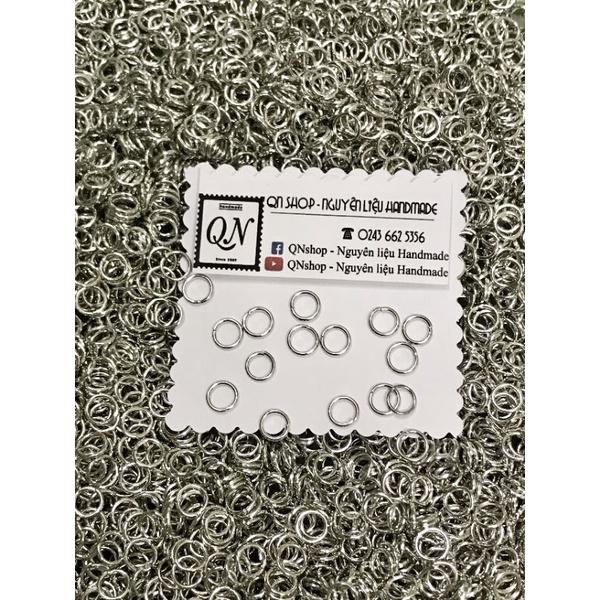 80 Khoen tròn nối vòng 4mm, nguyên liệu làm trang sức vòng tay Handmade