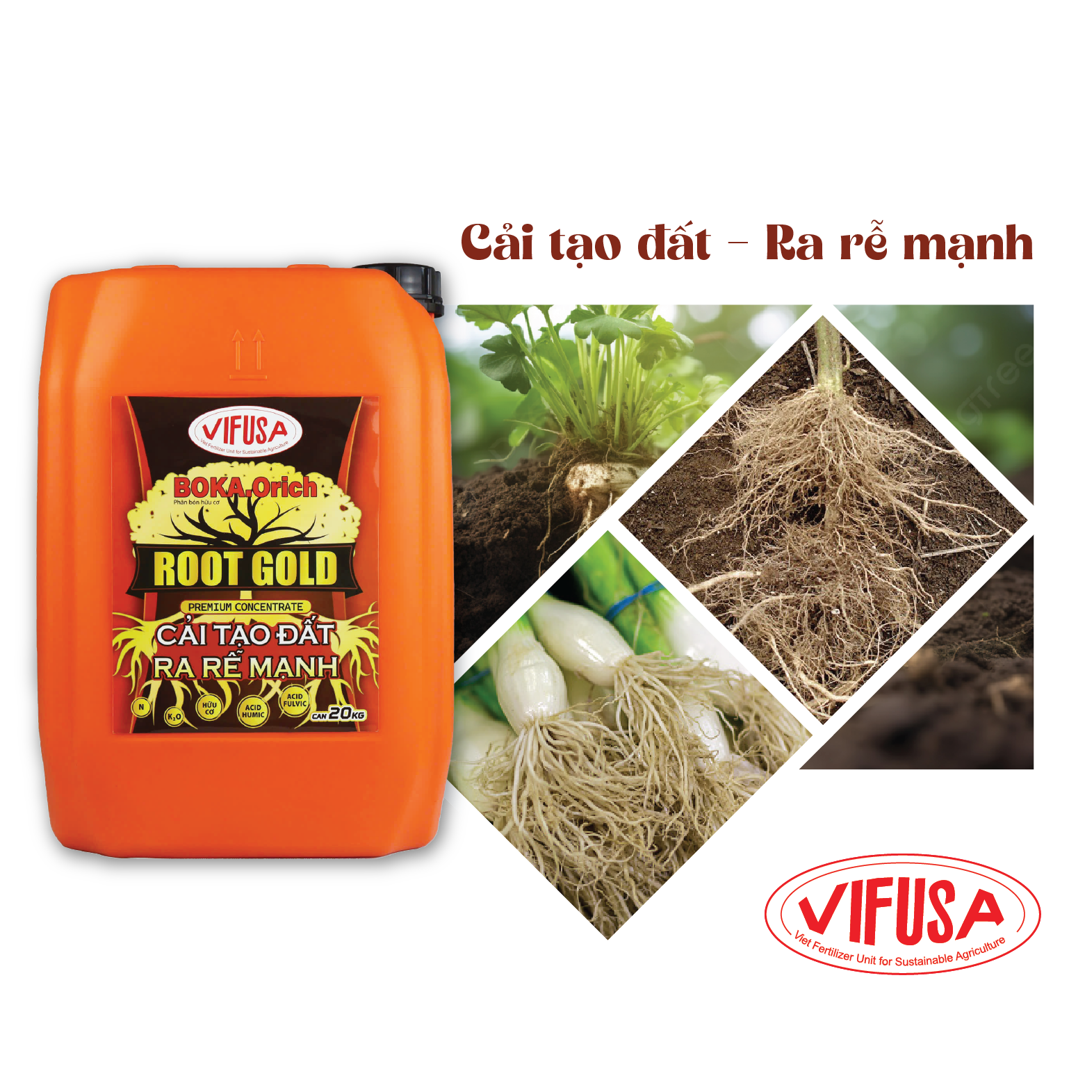 BOKA.Orich - Phân bón Root gold can 20kg