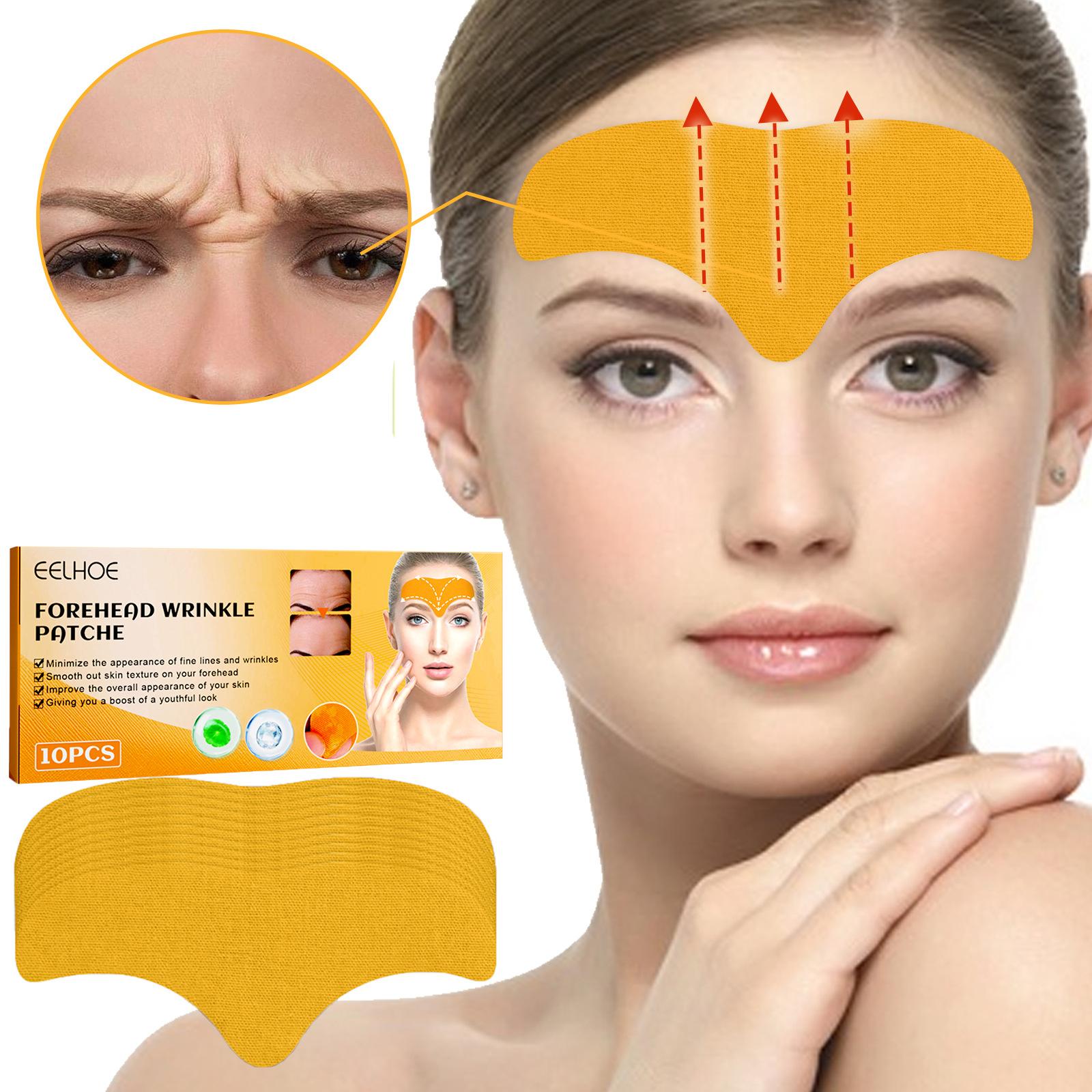 EELHOE 10pcs/Box Forehead Wrinkle Patch Smoothing Forehead Wrinkles Lifting and Firming Facial Skin Forehead Patch
