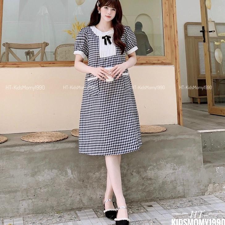 Váy bầu công sở cao cấp bauxinh dáng suông thiết kế chất thái trượt loại 1