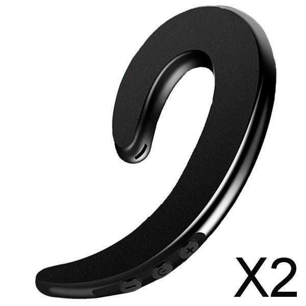 2x Bone Conduction Headphones Wireless Earphone Headset Mic Black