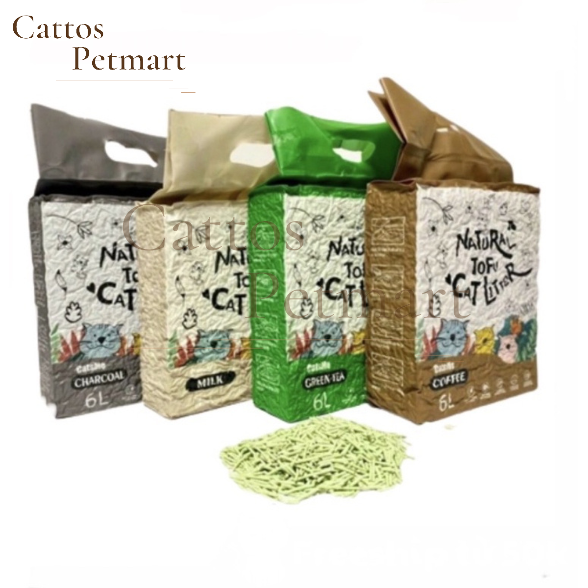 Hình ảnh Cát Vệ Sinh Cát Đậu Phụ Cho Thú Cưng Natural Tofu Cat Litter Cats Me Túi 6L