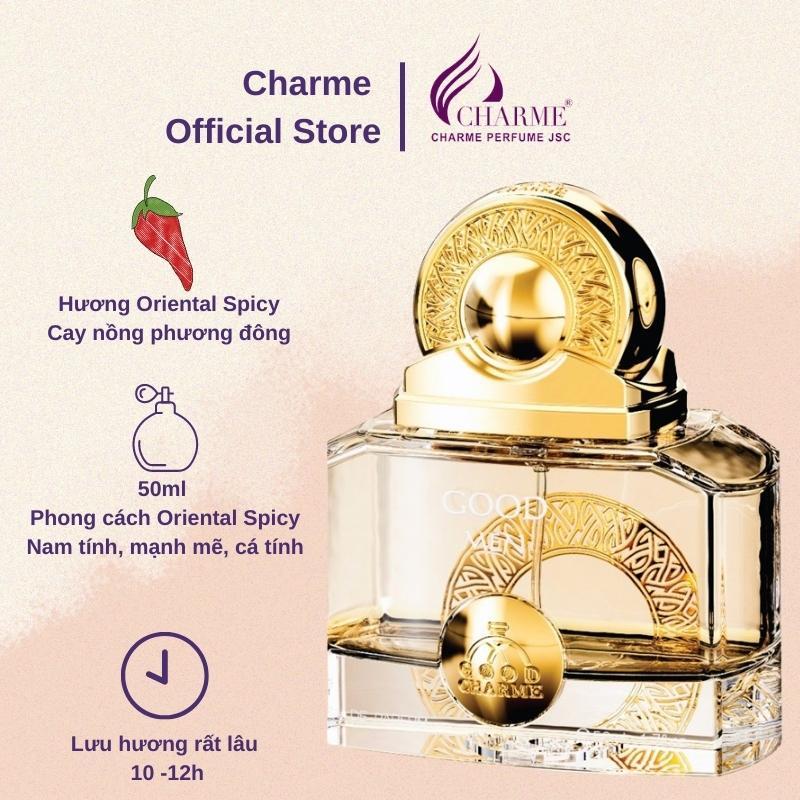 Nước hoa nam cao cấp, Charme Goodmen Vàng, dành cho người đàn ông lịch lãm, lôi cuốn, 50ml