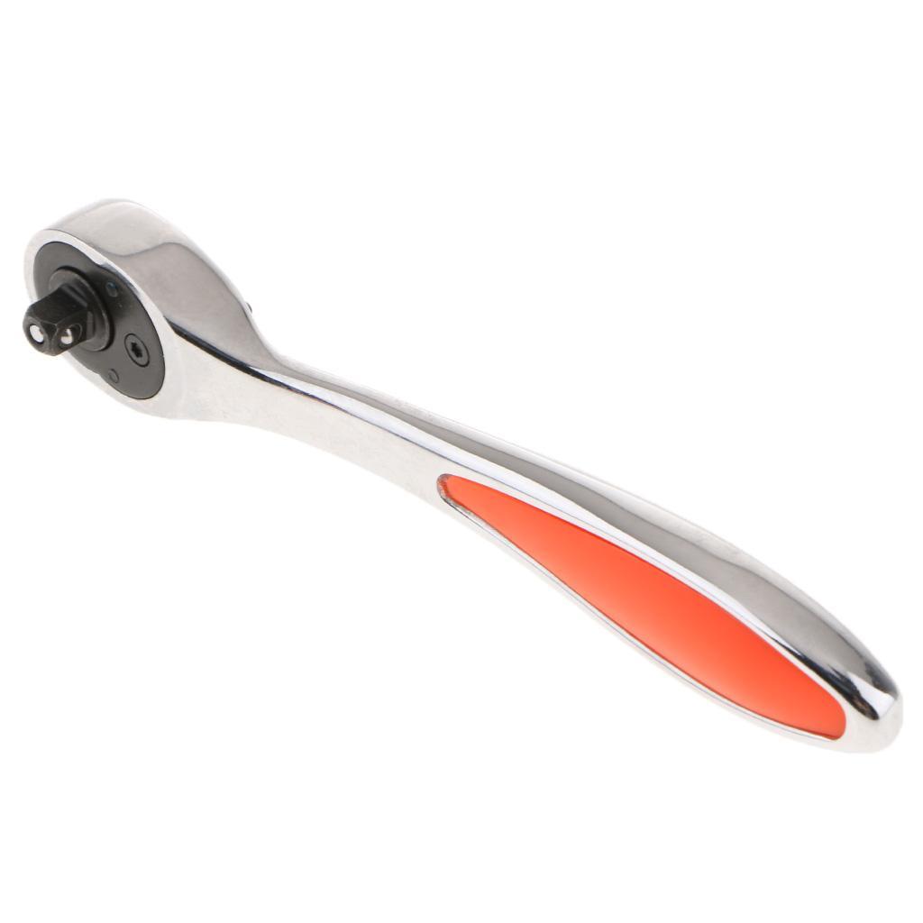Mirror Steel Fast Ratchet Wrench Spanner Hand Repair Tool - 6.35mm