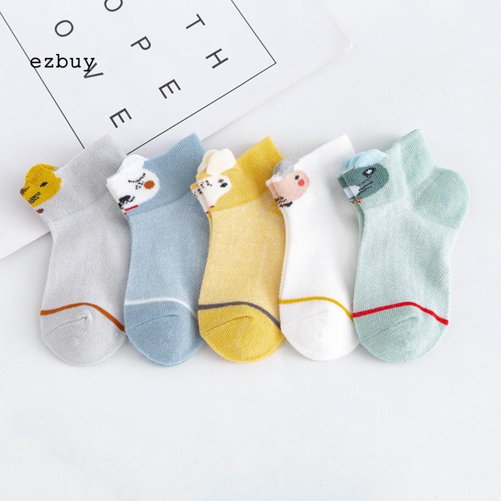 Set 5 Đôi Vớ Cotton Thoáng Khí Dành Cho Bé