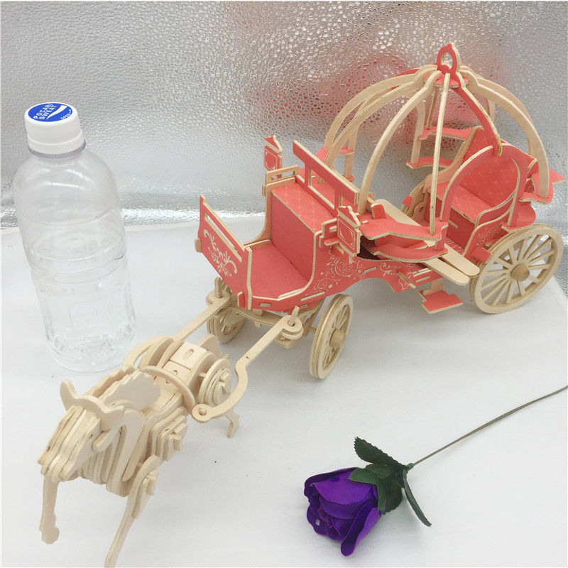 Đồ chơi lắp ráp gỗ 3D Mô hình Xe Ngựa Wedding Carriage