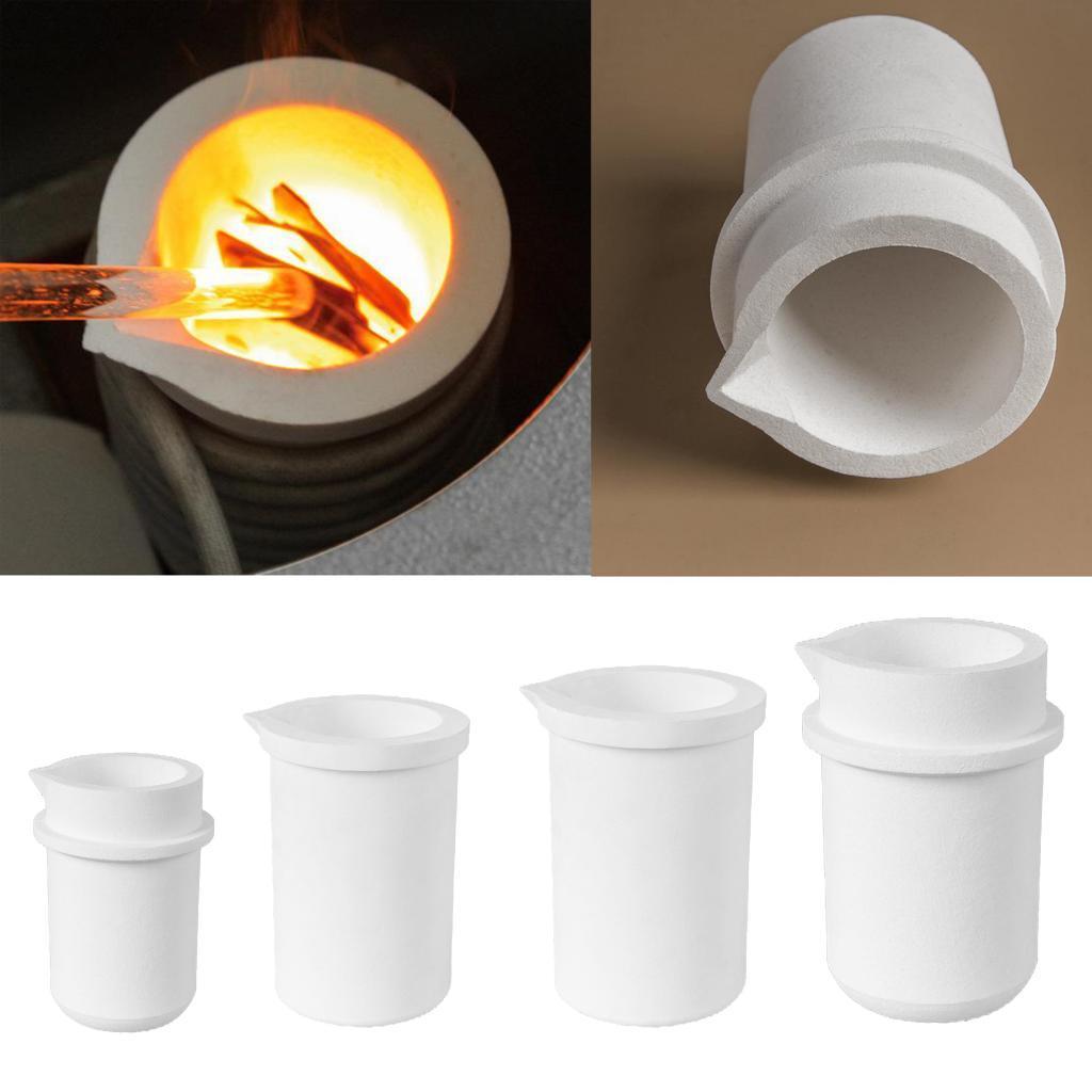 4pcs 1kg Quartz Silica Melting Crucible Pot Gold Silver Platinum Casting