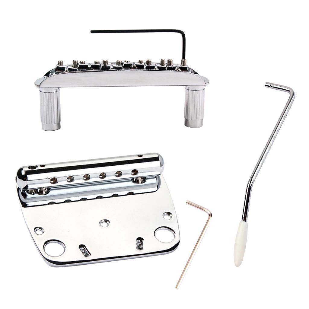 Sunnimix Chrome 6 Dây Đàn Guitar Cầu Cho Jazzmaster Phần Guitar