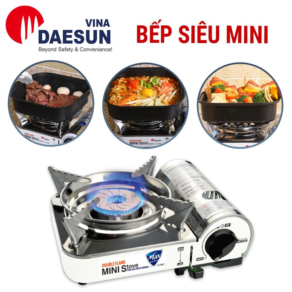 Bộ Bếp Ga Du Lịch Maxsun MS-8000 PLUS - Công Suất 2200W | Chảo Nướng, Kéo, Kẹp Gắp | Hàng Chính Hãng