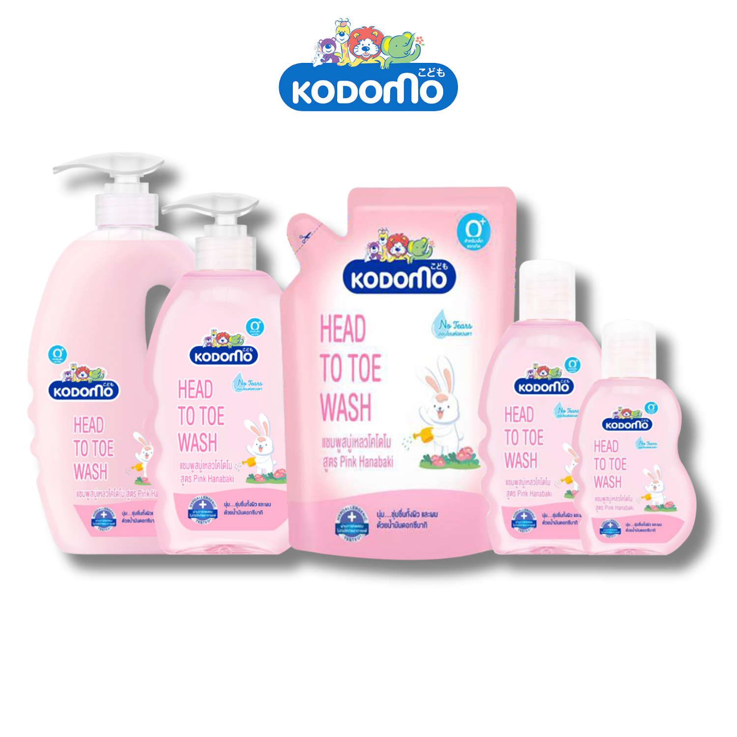 DẦU TẮM GỘI TRẺ EM KODOMO PINK HANABAKI CHIẾT XUẤT TINH DẦU HOA TRÀ | ĐỘ TUỔI SỬ DỤNG: 0 TUỔI TRỞ LÊN